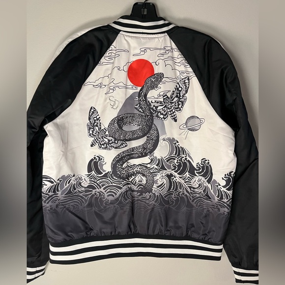 Stussy Black and White Bomber Jacket - Picture 8 of 10